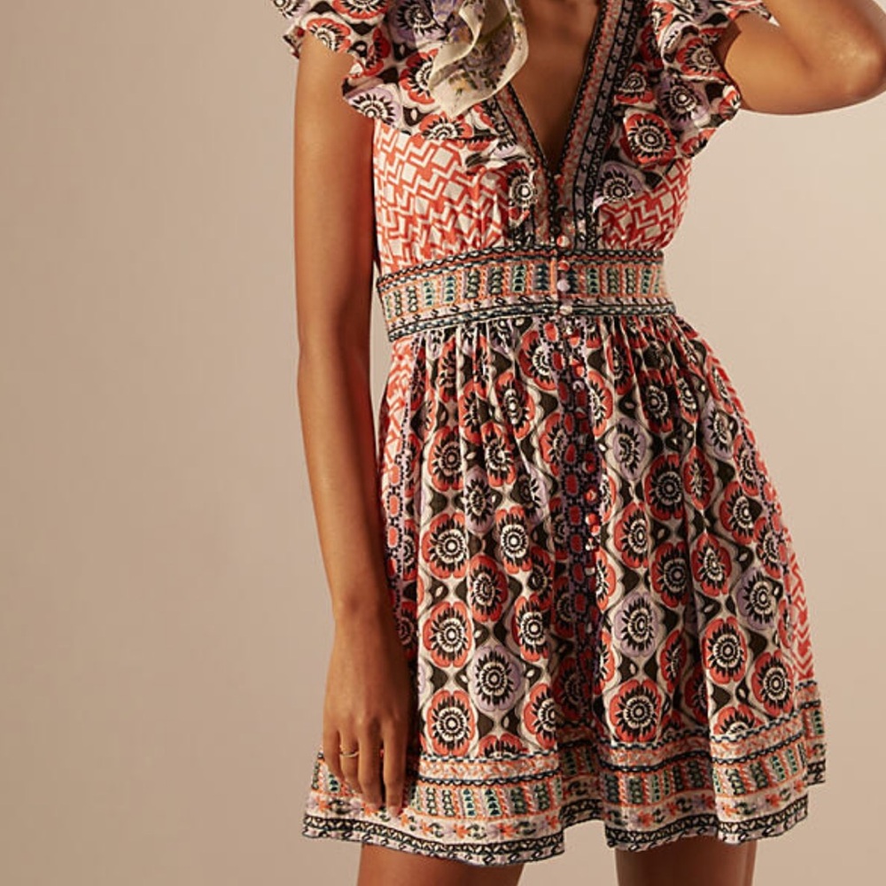 Anthropologie Patterned Mini Dress
